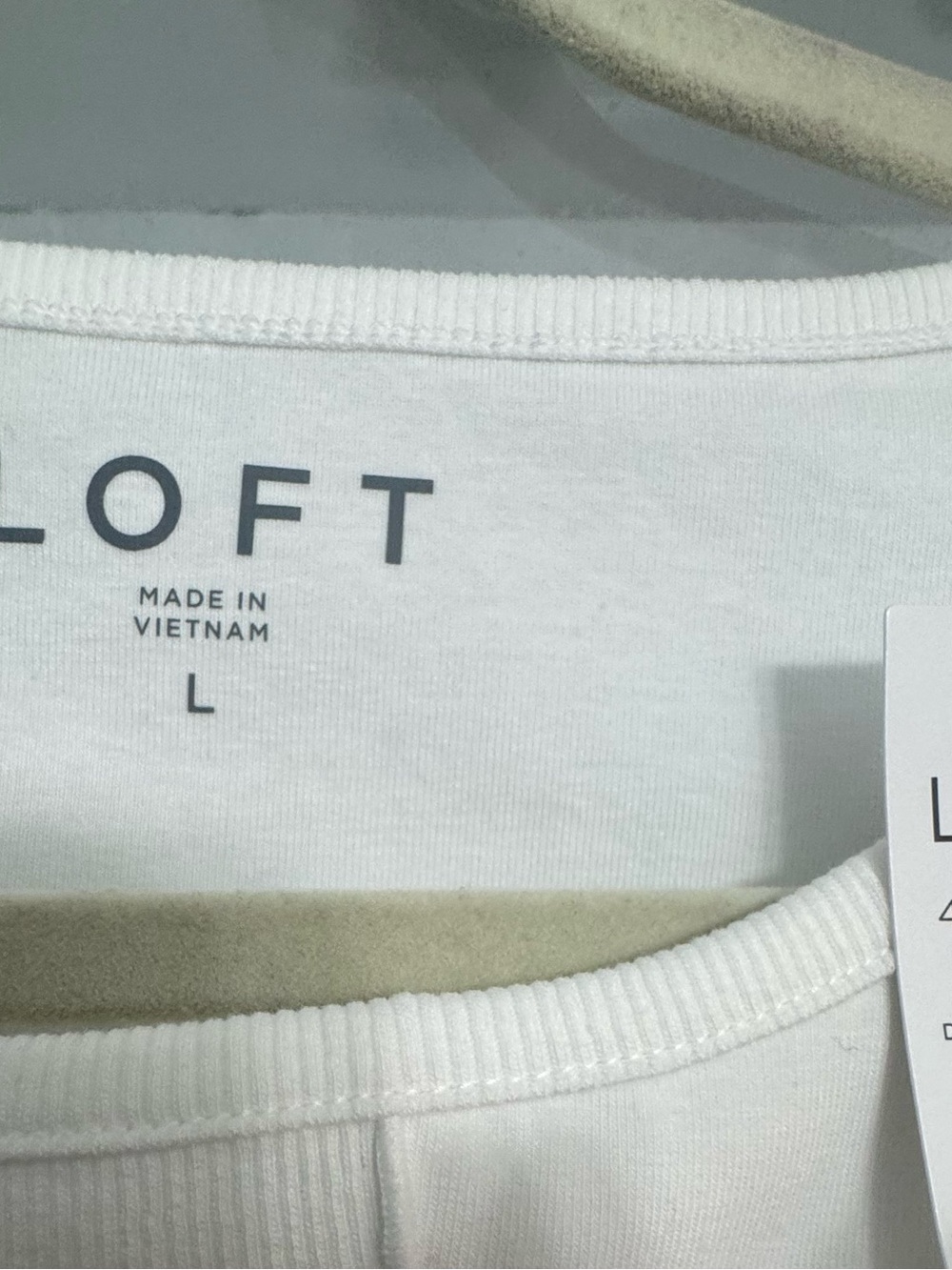 LOFT White Long-Sleeve Ruffle-Detail Knit Top - Picture 5 of 5